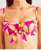 Haut de maillot de bain bandeau coque amovible Danse de feuilles Hawaien rose Aubade Bain PV06 O HARO